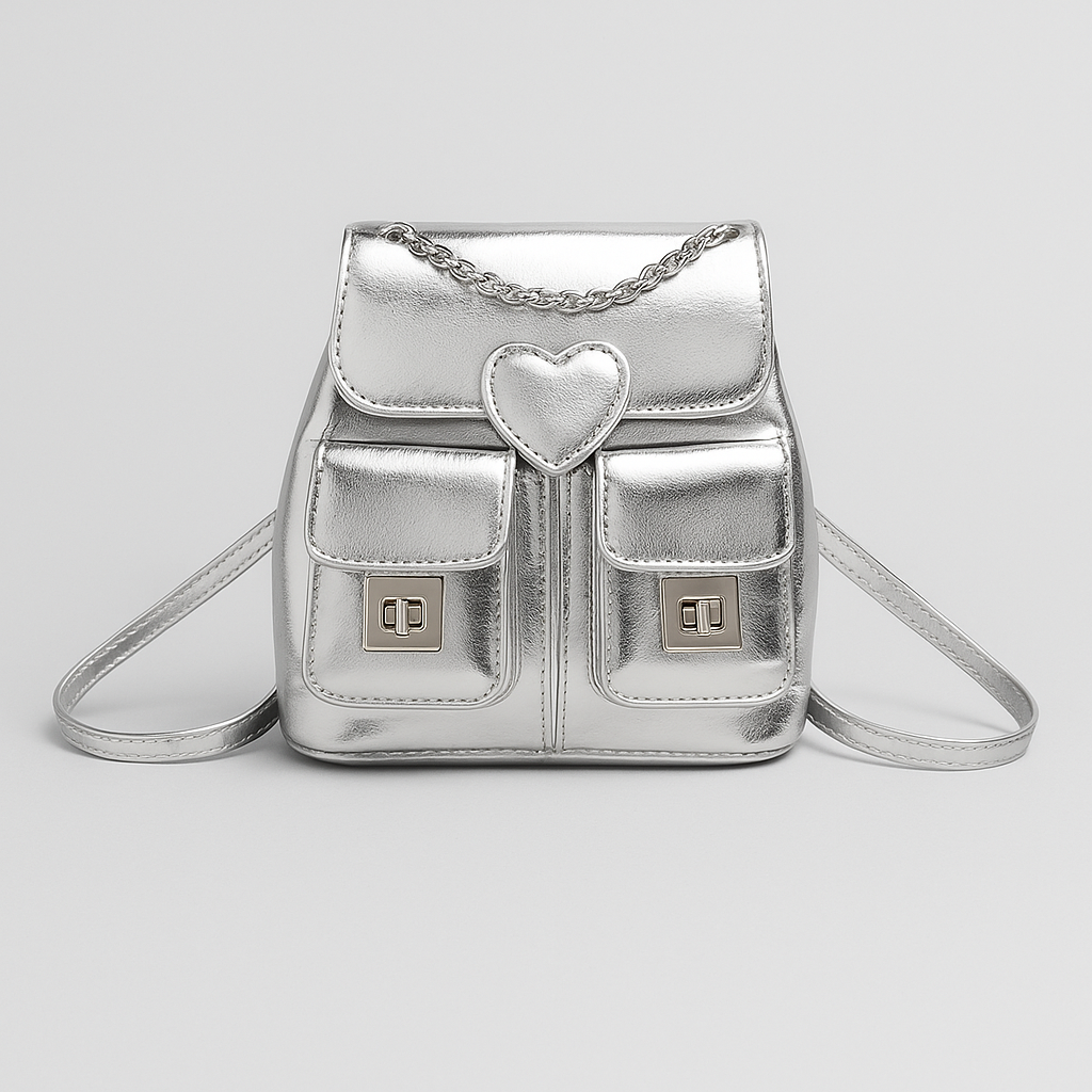 Silver Heart Backpack